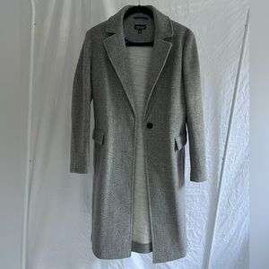 Topshop Longline Grey Coat NWOT